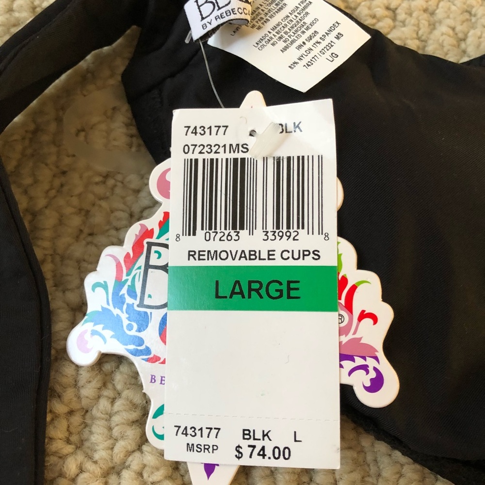 NWT Black Becca Bikini Top - Picture 4 of 5